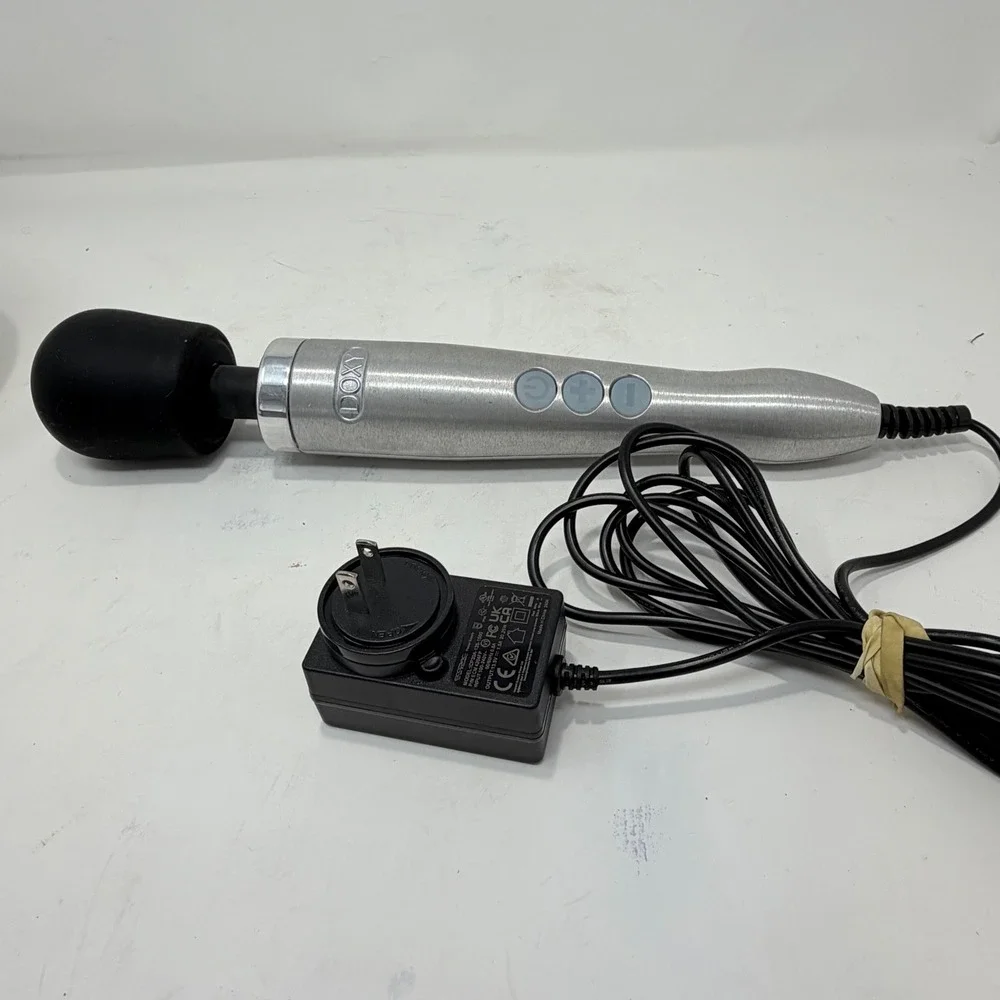 Doxy Die Cast 3 Wand Massager Silver Aluminum Corded Handheld Muscle Relief